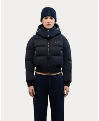 Women's Pariset Cropped Puffer Bomber with Detachable Sleeves