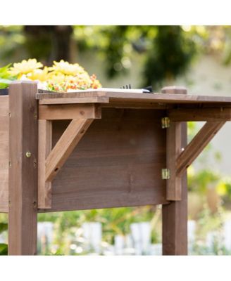 Outsunny Raised Garden Bed with Grow Grids