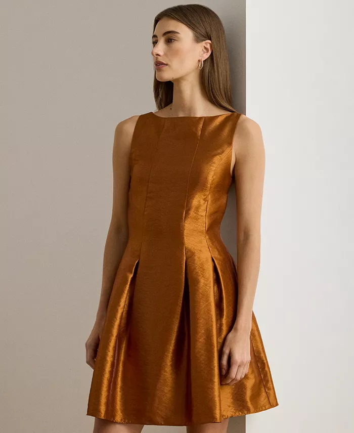 Women's Metallic Fit-and-Flare Cocktail Dress - thumbnail 2