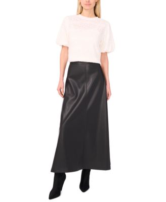 Women's Puff Sleeve Crewneck Top