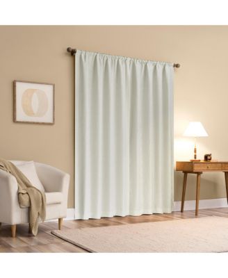 Belmont Floral Jacquard 100% Blackout Rod Pocket Curtain Panel