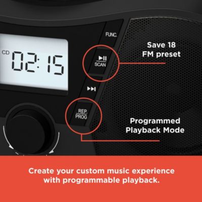 Portable CD Player Boombox, Bluetooth, FM Radio, USB and AUX, Remote Control 1402010