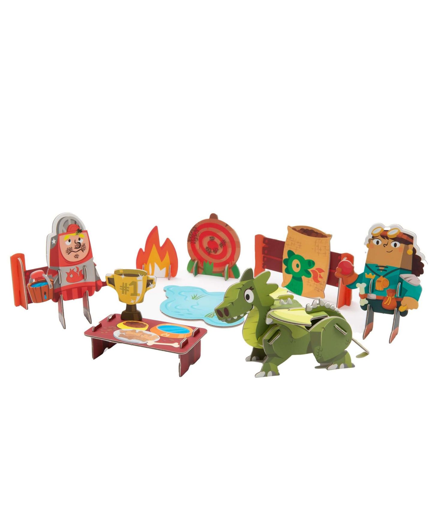 Детский игровой набор Playper Dragon Trainer Stem 12-Piece Playset, Ages 3+, цвет: Разноцветный — фото 1