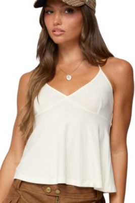 Womens Leonora Halter Babydoll Top