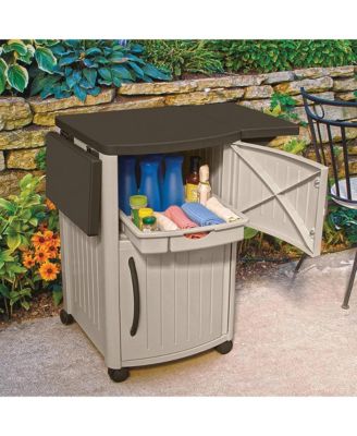 DCP2000 Portable Outdoor Patio Prep Serving Station Table and Cabinet
