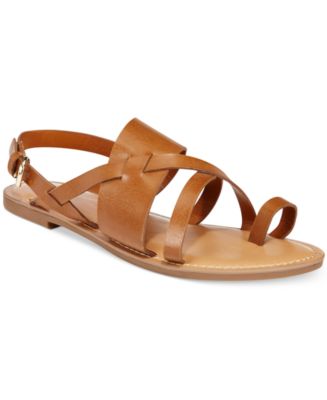 Bar III Voltage Strappy Slingback Flat Sandals, Created for Macy's ...