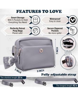 3-in-1 Dog Walk Bag, Travel Bowl, & Reflective Leash with Matching Planet-Safe Dog Poop Bags