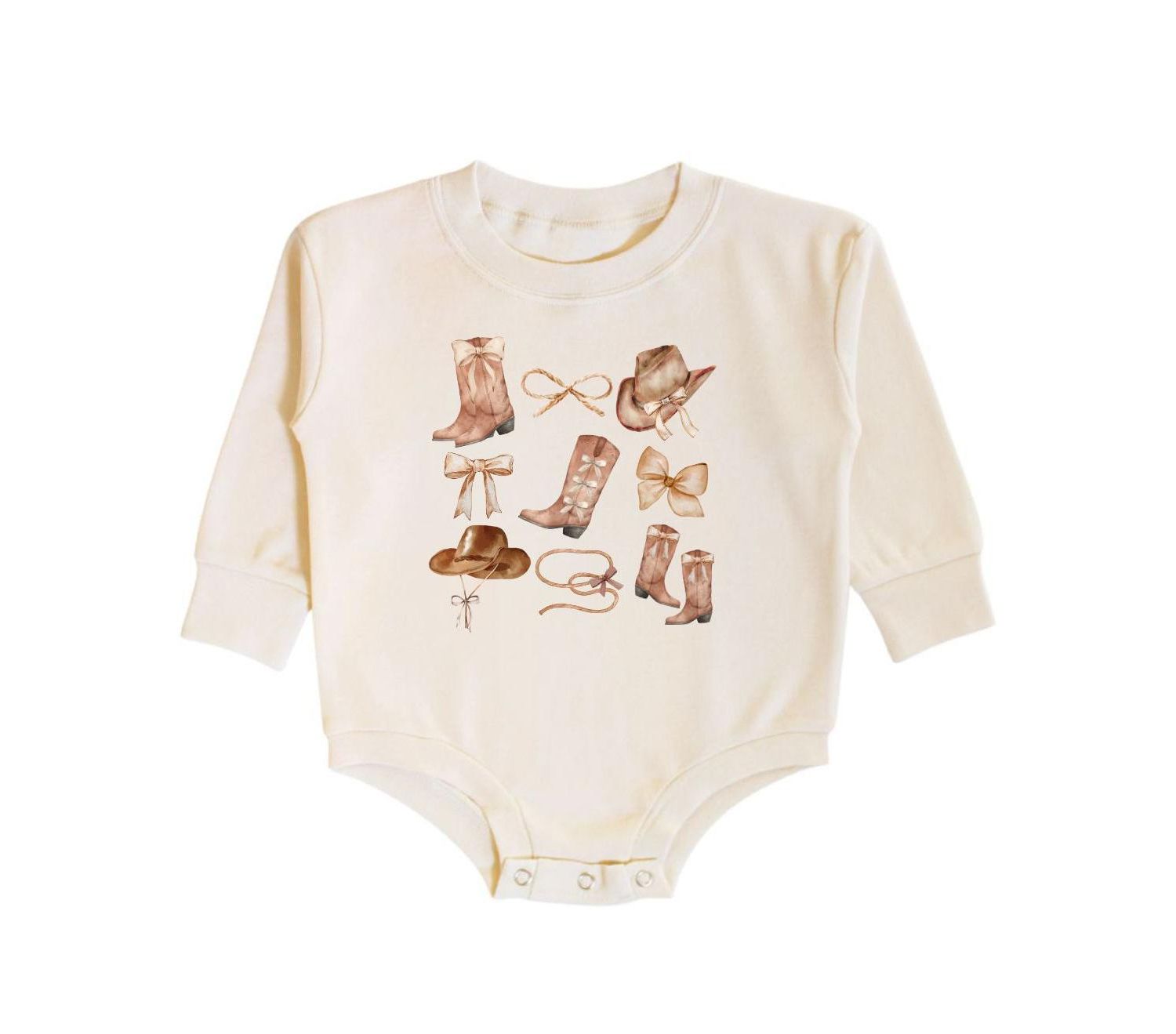 Baby Girl Cowgirl Cutie Long Sleeve Romper