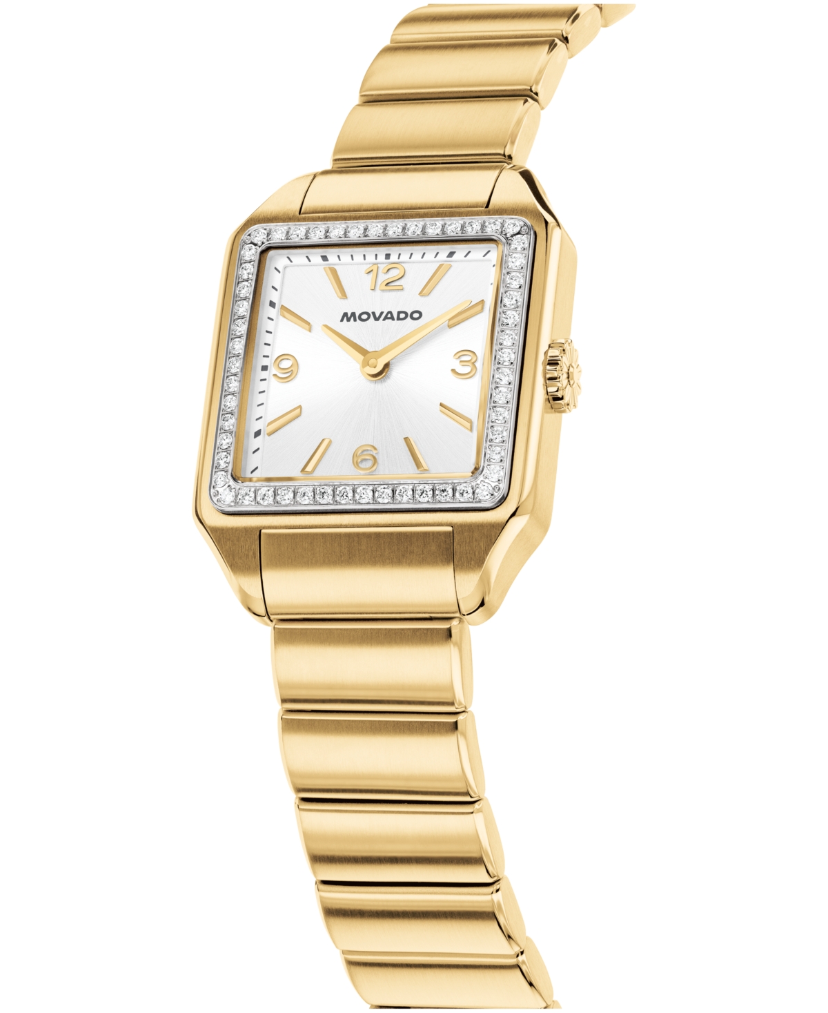 Movado Women's 1917 Lab Grown Diamond Swiss Quartz Gold Stainless Steel Watch, 25 X 34.1mm In Gold