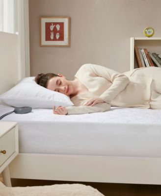 Deep Pocket Electric Cotton Top Mattress Pad, Twin