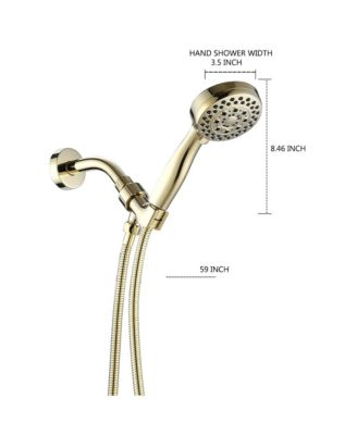 Handheld Shower Head with Hose High Pressure Shower Heads, Gold