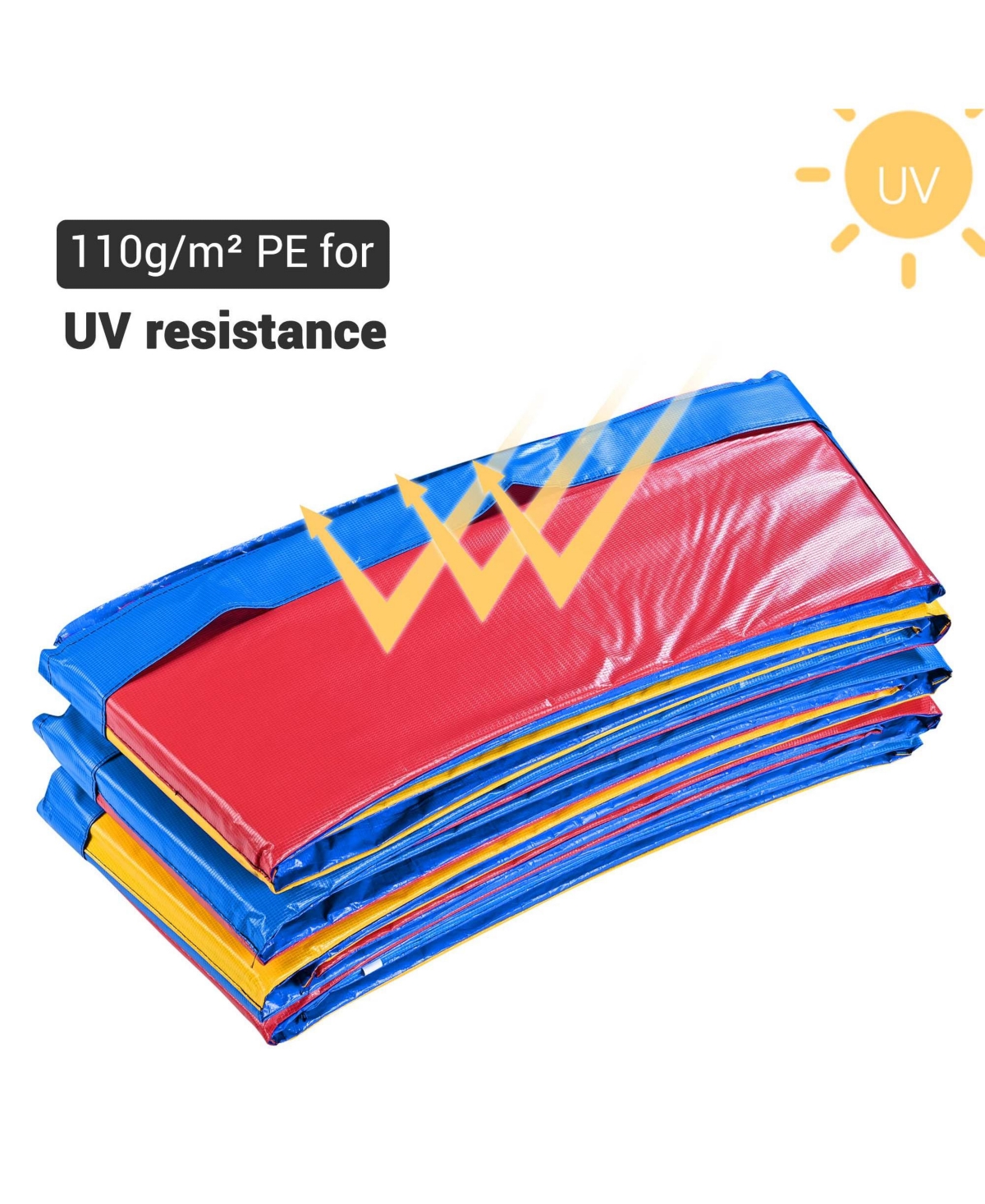 Yescom Trampoline Mat & Pad Replacement Kit with 96V-Ring Fits 15 ft Trampoline Frame Multi-color