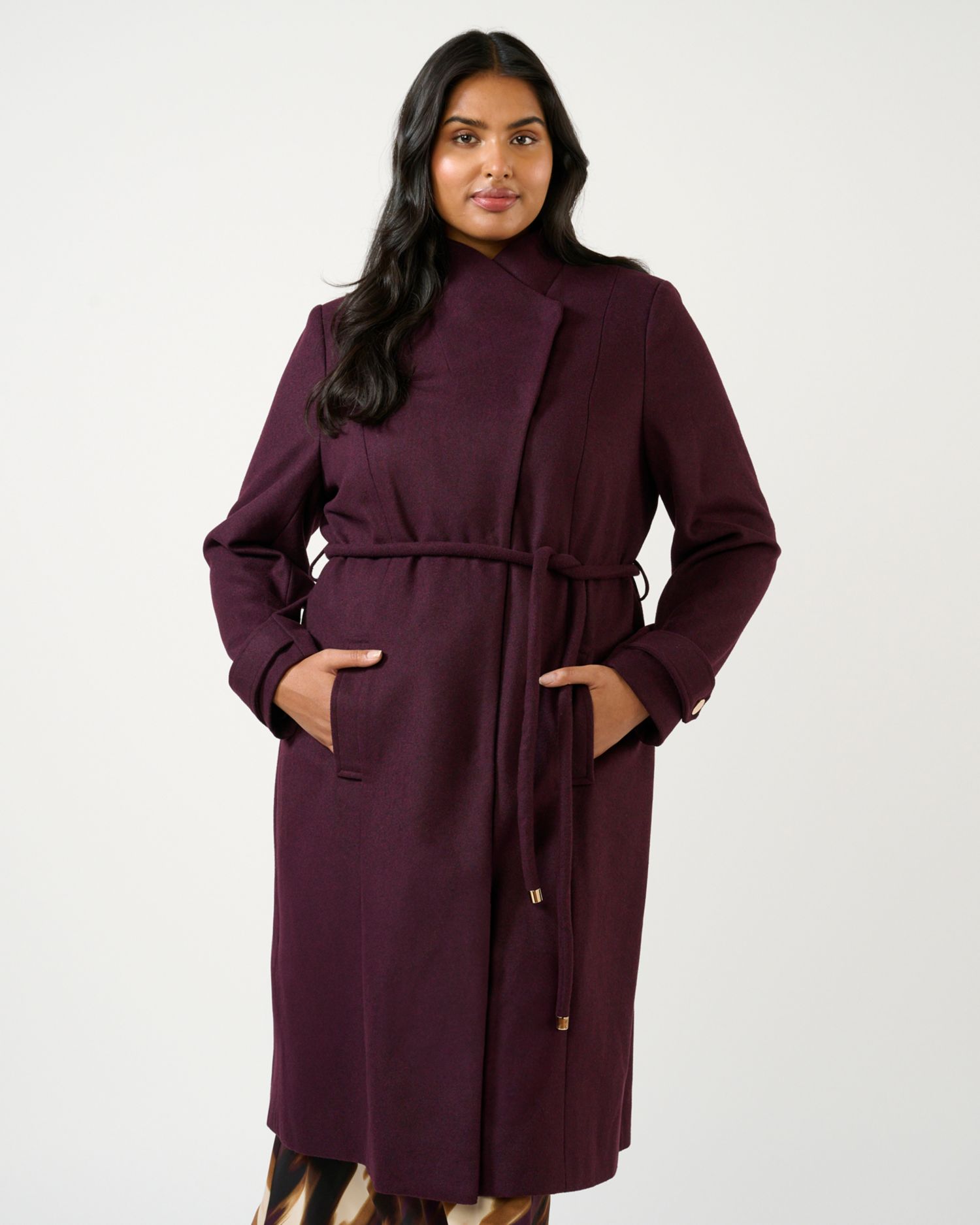 Women's Reo Double-Breasted Assymetrical Full-Length Coat