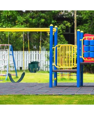 2 Pack 68" Chain Heavy Duty Swing Seat with Snap Hooks - Playground Swing Supports 220lb for Kids Outdoor Play