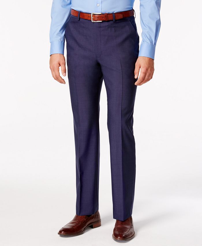 Lauren Ralph Lauren Men's Medium Blue Solid Classic-Fit Pants & Reviews ...