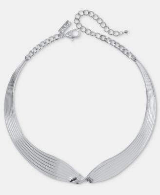 Textured Twist Collar Necklace, 16" + 3" extender