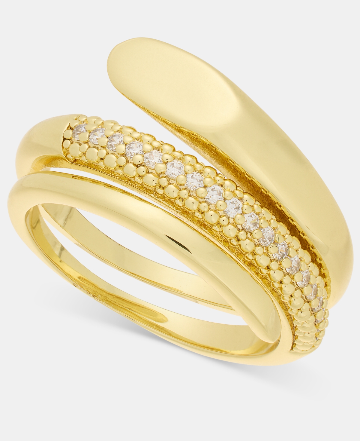 Inc International Concepts Pave Wrap Ring, Macy's Exclusive In Gold