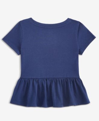 Girls' Toddler 2T-4T Glow Heart Peplum Top, Macy's Exclusive
