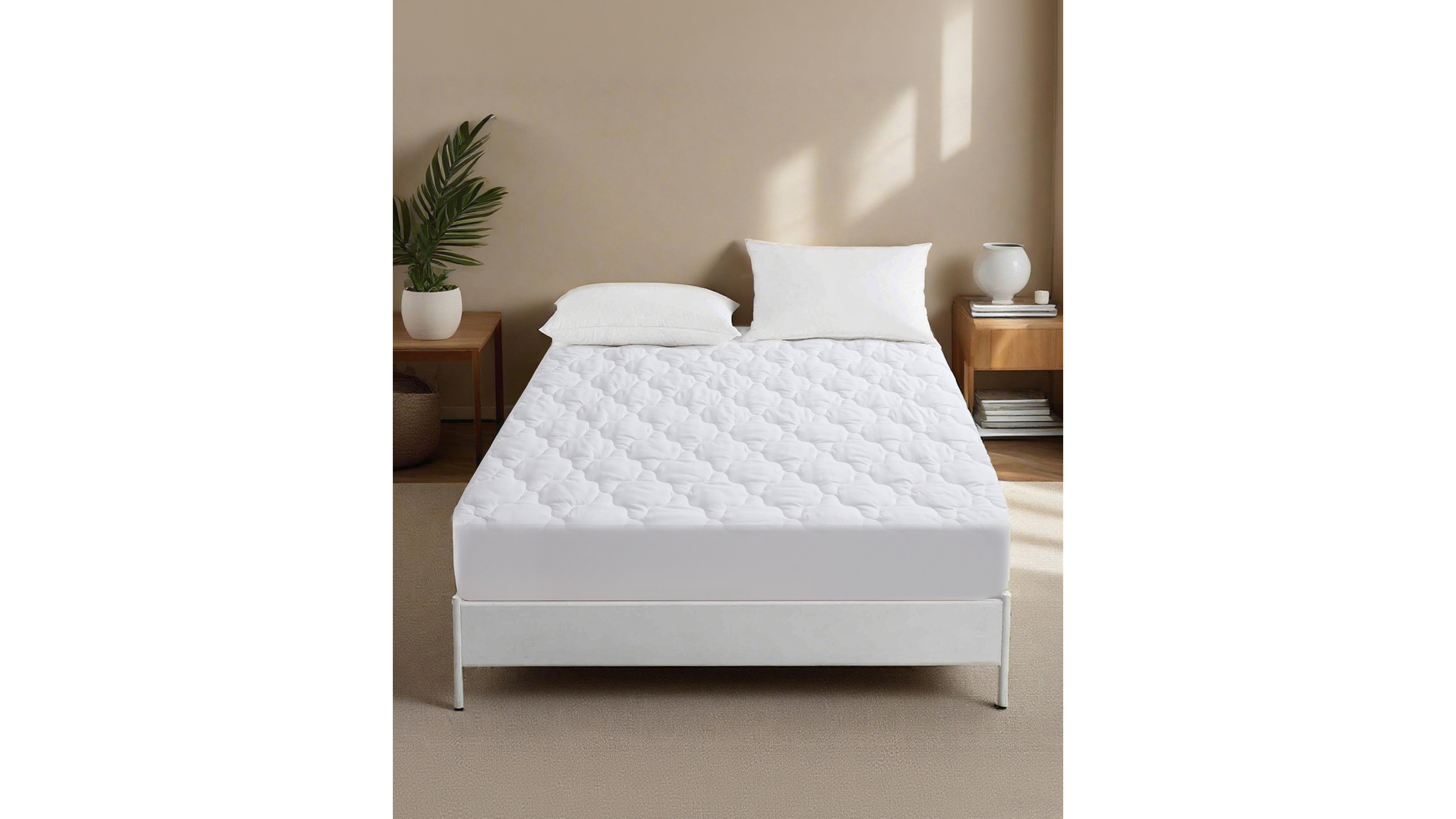 Unikome Four Leaf Clover Quilted Down Alternative Mattress Pad, King