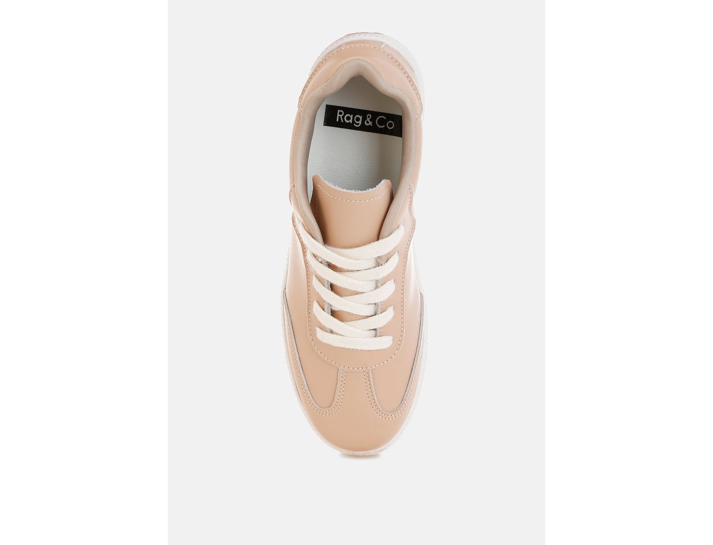 Женские кроссовки Rag & Co Bostonia Real Leather Casual, цвет: Бежевый кожаный — фото 6