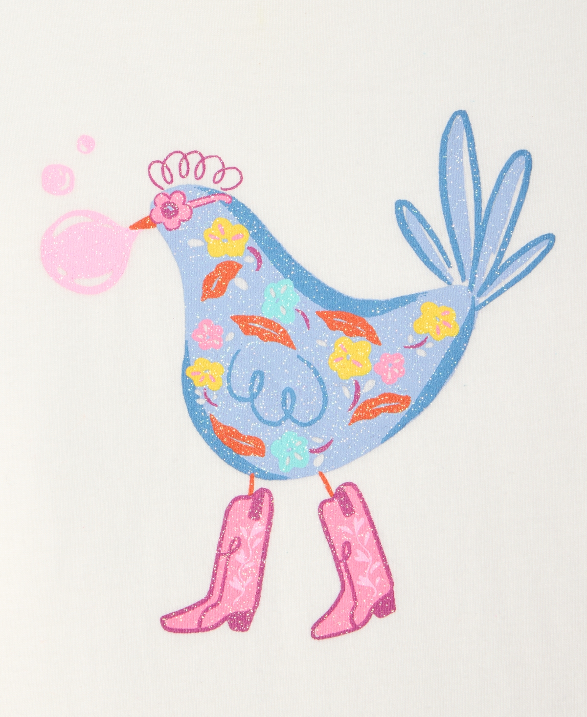 Epic Threads Girls Toddler 2t-4t Floral Chicken Graphic Short-sleeve T-shirt, Macy's Exclusive In White