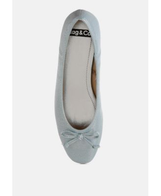 Rag and Co Womens Agshin Metallic Ballet Flats