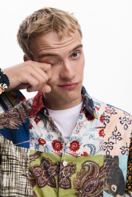 Men's Patch-effect carp shirt