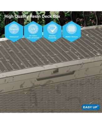 - 100 Gallon Water Resistant Resin Lockable Deck Box