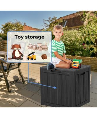 - 17.09'' W 30 Gallons Water Resistant Resin Lockable Deck Box