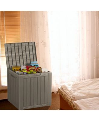 - W Gallons Water Resistant Resin Lockable Deck Box