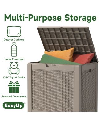 -30-gal Water Resistant Resin Lockable Deck Box