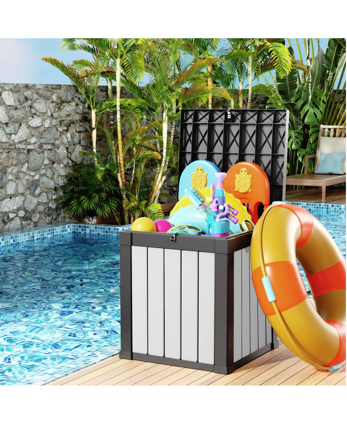 Chic Crate-50 Gallon Plastic Deck Box