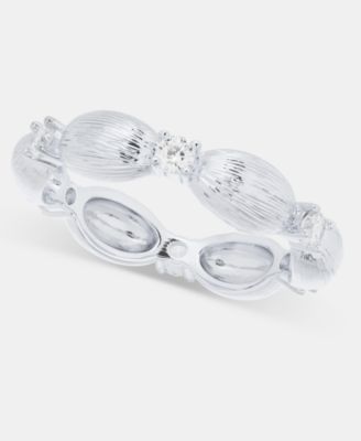 On 34th Cubic Zirconia Textured Bubble Band Ring, Macy's Exclusive - Silver
