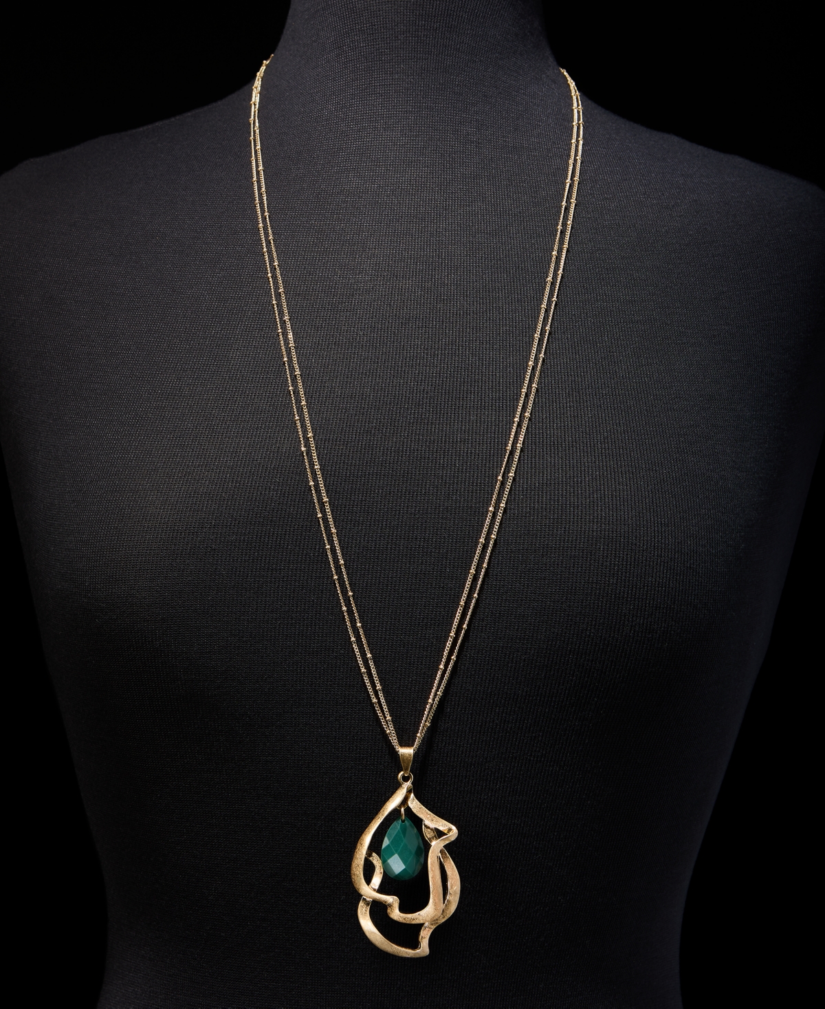 Style & Co Stone Orbital Pendant Necklace, 32" + 3" extender, Macy's Exclusive