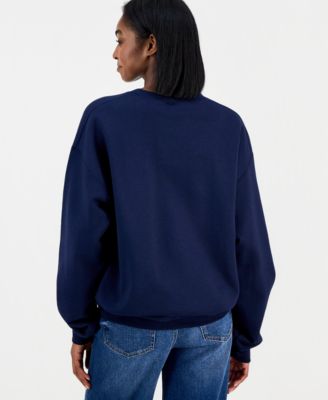 Juniors' Merry Beary Screen-Print Sweatshirt