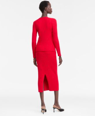 Women's Knit Cardigan Sweater, Sleeveless Tank & Skirt, Macy's Exclusive