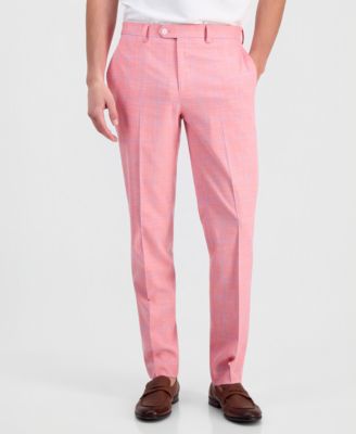 Tallia Men's Plaid Slim-Fit Dress Pants