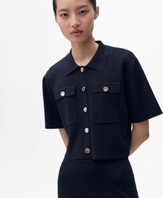 Women's Short-Sleeved Knitted Jacket