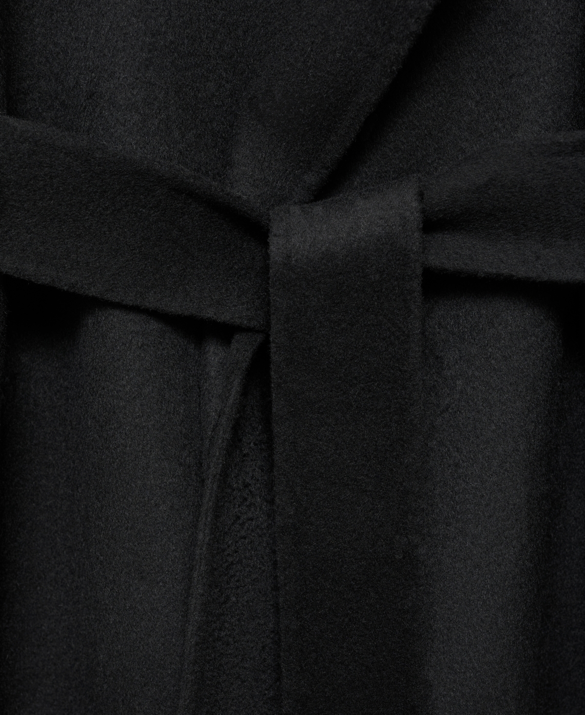 Mango Women's Handmade Belt Wool Coat In Black