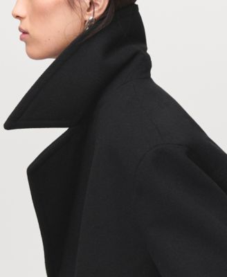 Women's Double-Breasted Wool Blend Coat