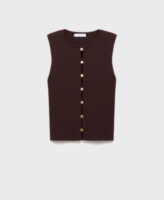 Women's Slits Detail Knitted Vest