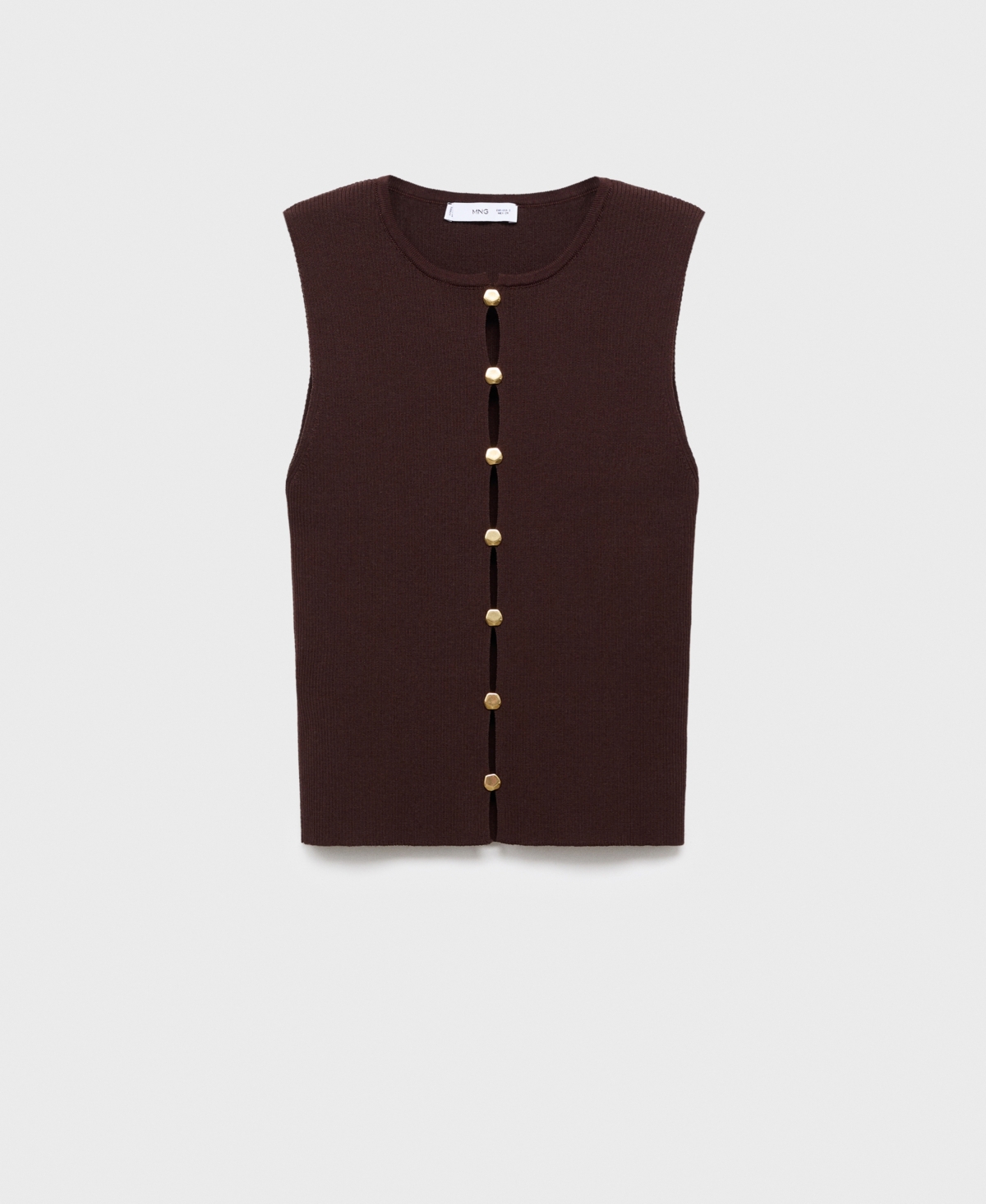 Mango Knit Sweater Vest In Animal Print