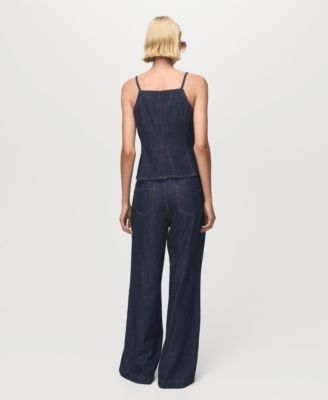 Women's Buttoned Denim Top