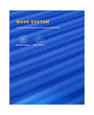 2-Person Double Sleeping Pad Lightweight Inflatable Air Mat, Blue