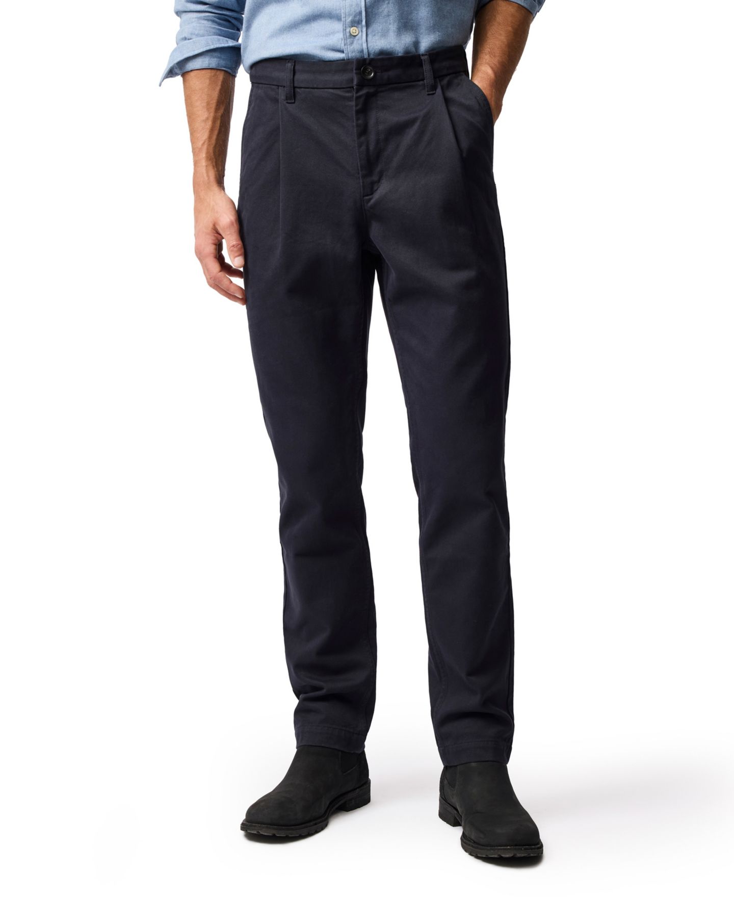 Мужские брюки Rodd & Gunn Fielding Relaxed Fit Taper, цвет: Тёмно-синий — фото 1