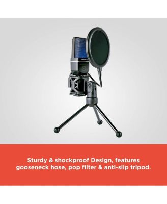 Studio Quality Streaming and Content Recording USB Streaming Microphone With Filter