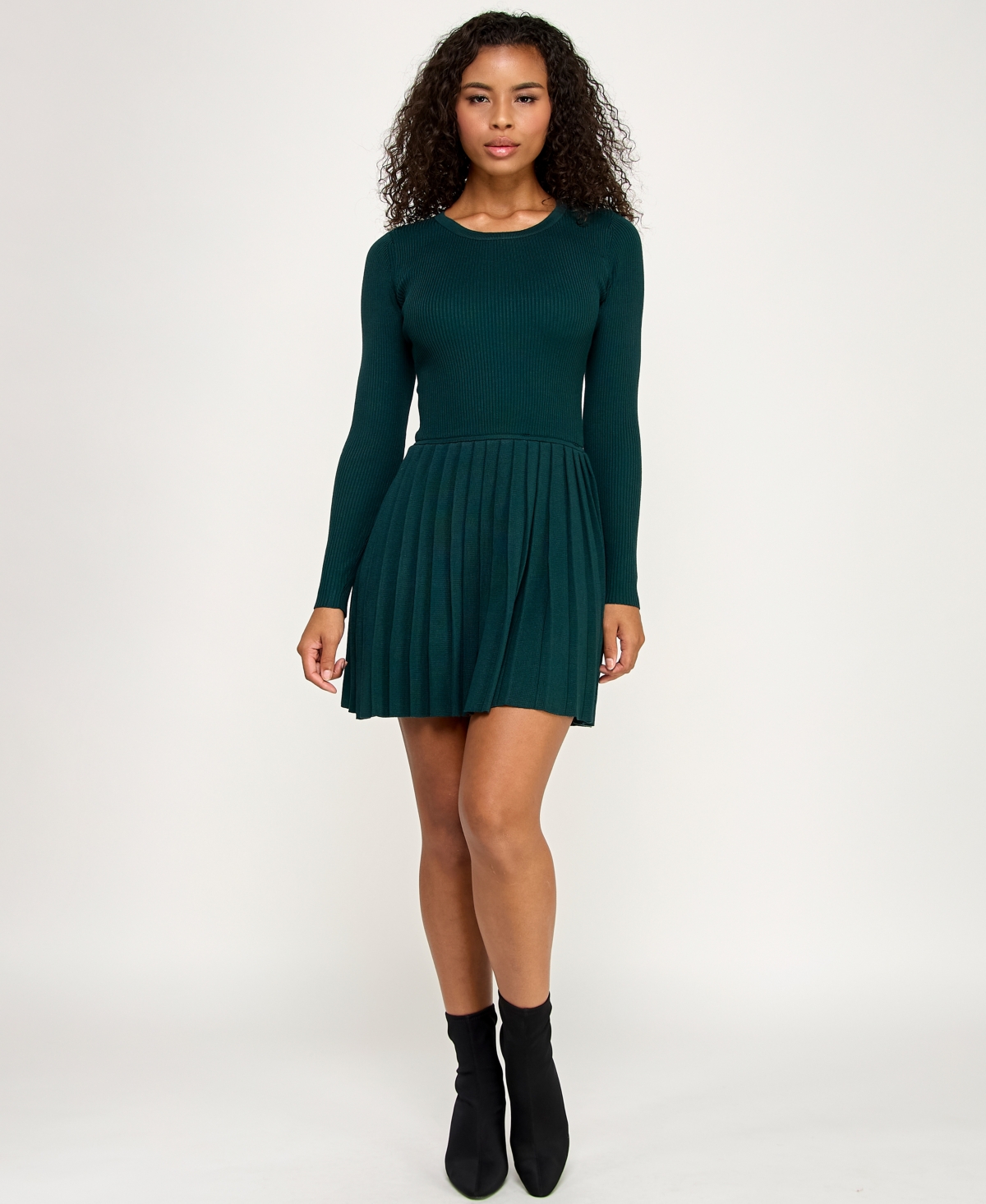 Bcx Women's Long Sleeve Sweater Dress In Green