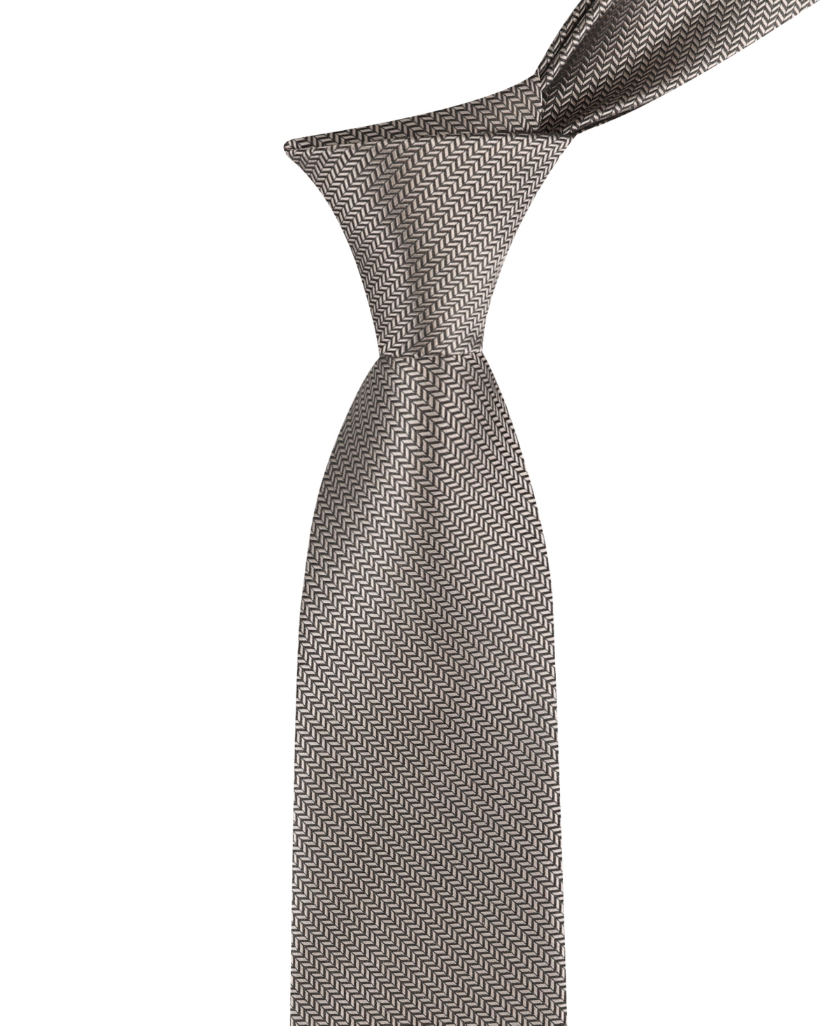 Calvin Klein Men's Mason Chevron Striped Tie In Brown