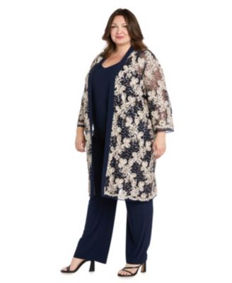Plus Size 3-Pc. Top, Jacket, and Pant Set