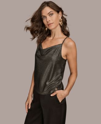 Women's Drape Front Strappy Camisole Top